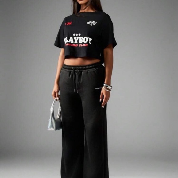 Black Racing Club Graphic Crop Top - Picture 6 of 7